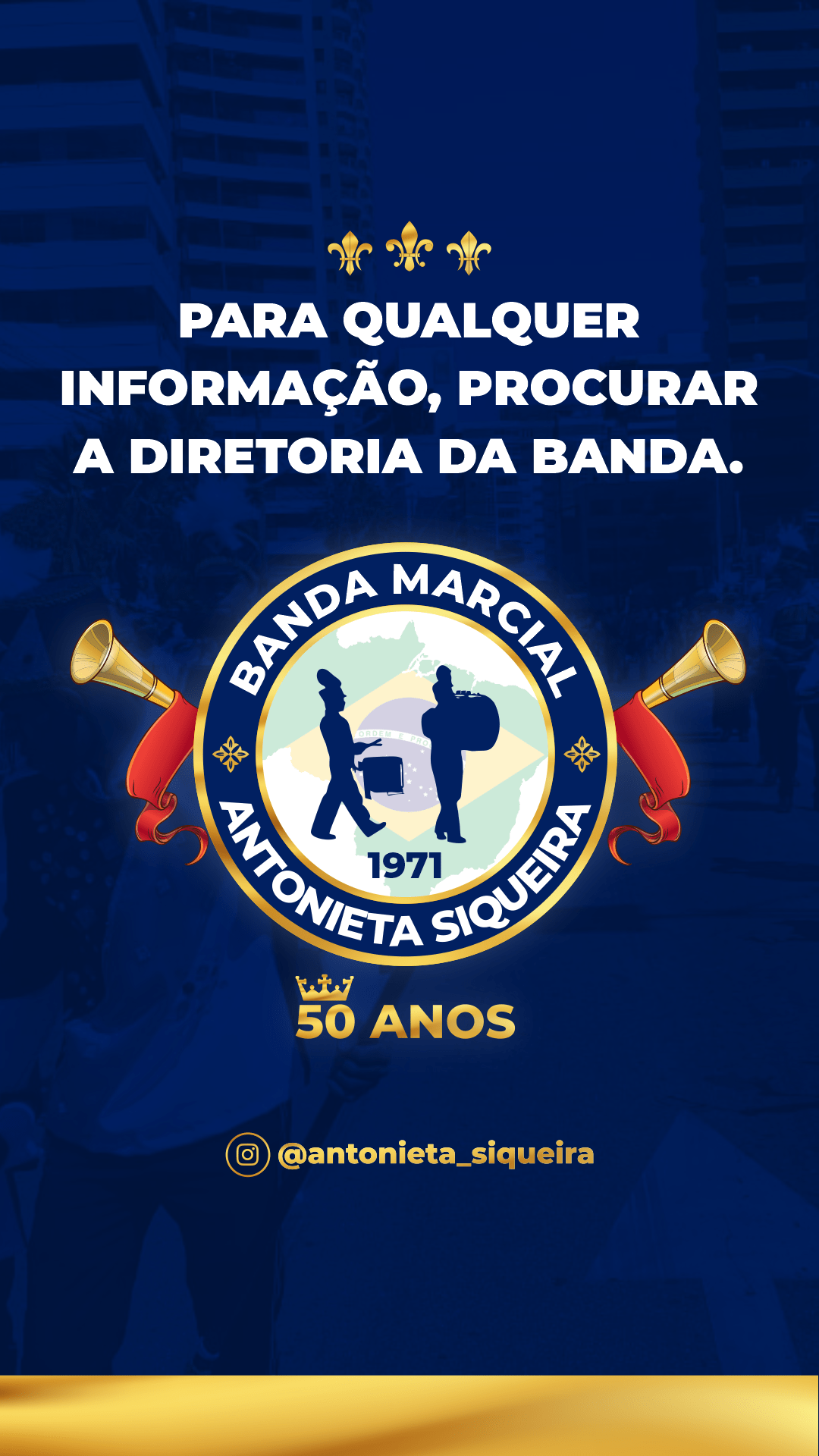 artes para redes sociais de bandas, bandas marciais ou bandas de fanfarra