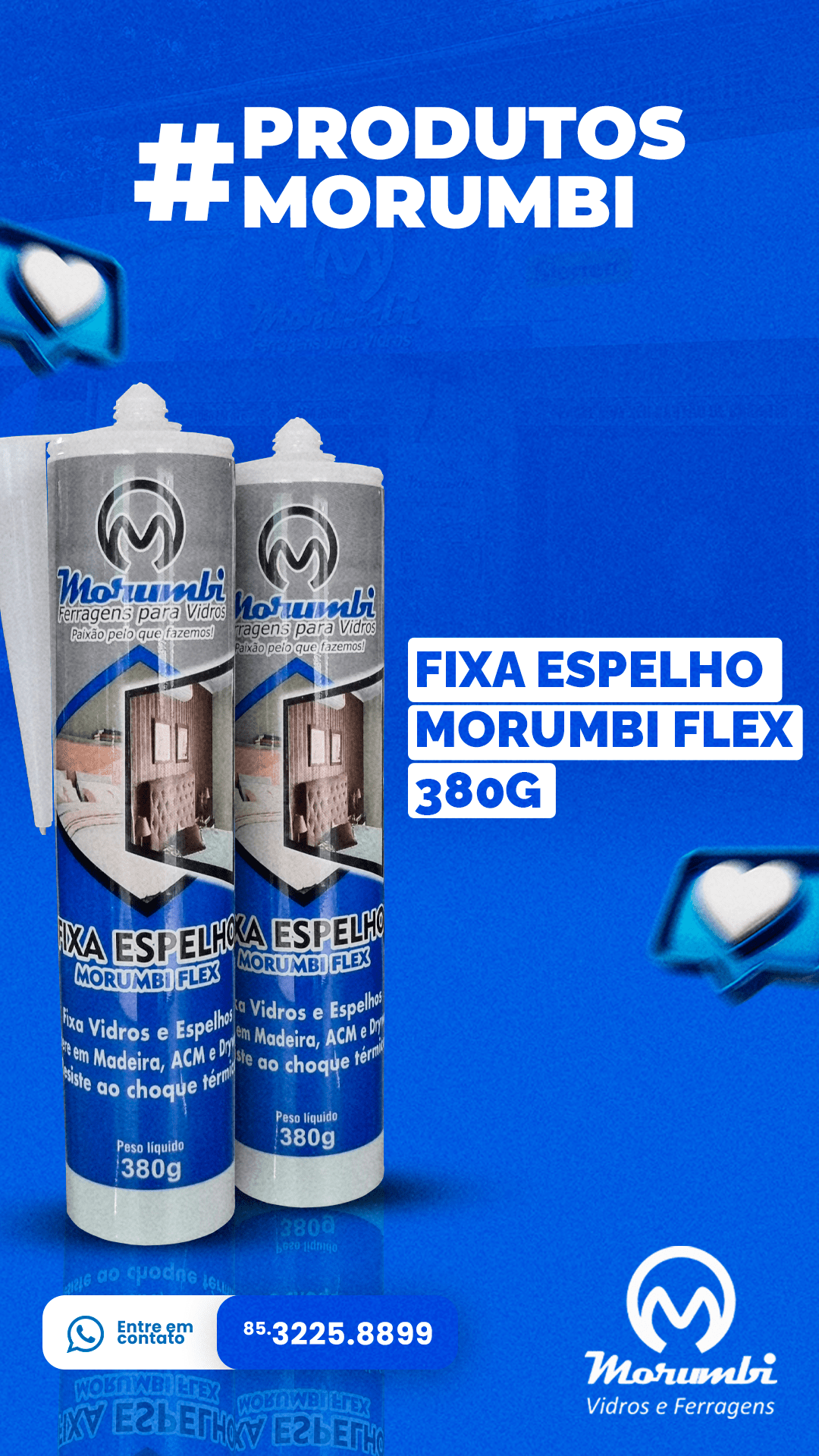FIXA ESPELHO MORUMBI FLEX 380G - MORUMBI VIDROS E FERRAGENS